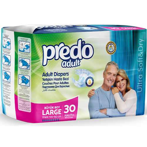 Predo Adult Diapers - Large - 30pk