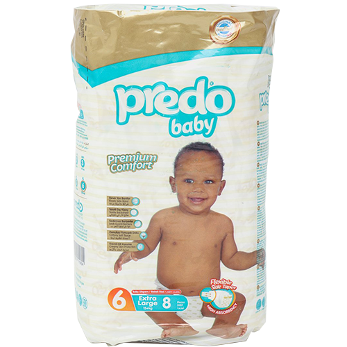 Predo Baby Diapers Size 6 (XL) - 8pk