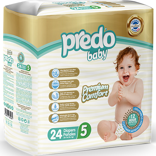 Predo Baby Diapers Size 5 (Junior) - 24pk Box
