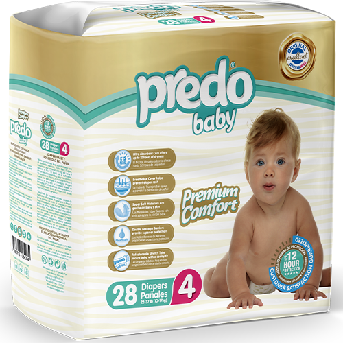 Predo Baby Diapers Size 4 (Maxi) - 28pk