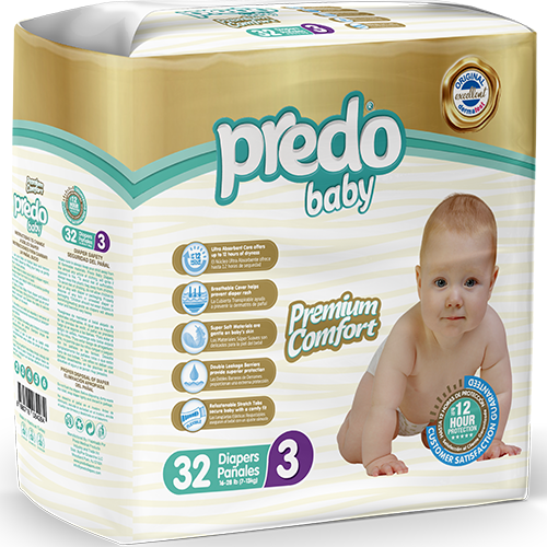 Predo Baby Diapers Size 3 (Midi) - 32pk