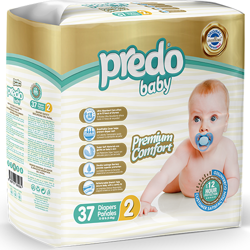 Predo Baby Diapers Size 2 (Mini) - 37pk