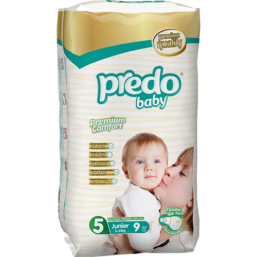 Predo Baby Diapers Size 5 (Junior) - 9pk